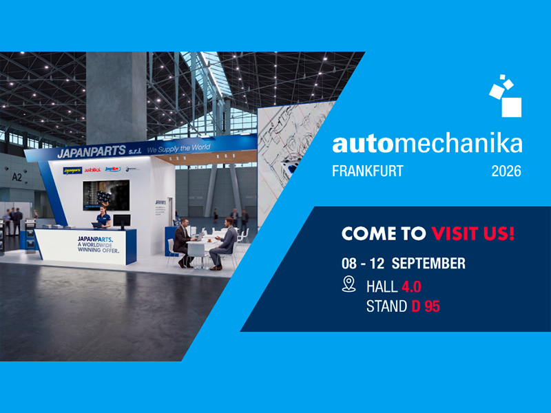 Visita el stand de JAPANPARTS en Automechanika Frankfurt 2026: descubre nuestras últimas innovaciones y entra en contacto con expertos del sector. Acompáñanos en este emocionante evento y acércate a nuestro stand para ver de primera mano cómo JAPANPARTS está marcando el futuro de los recambios de automóvil.
